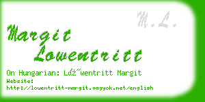 margit lowentritt business card
